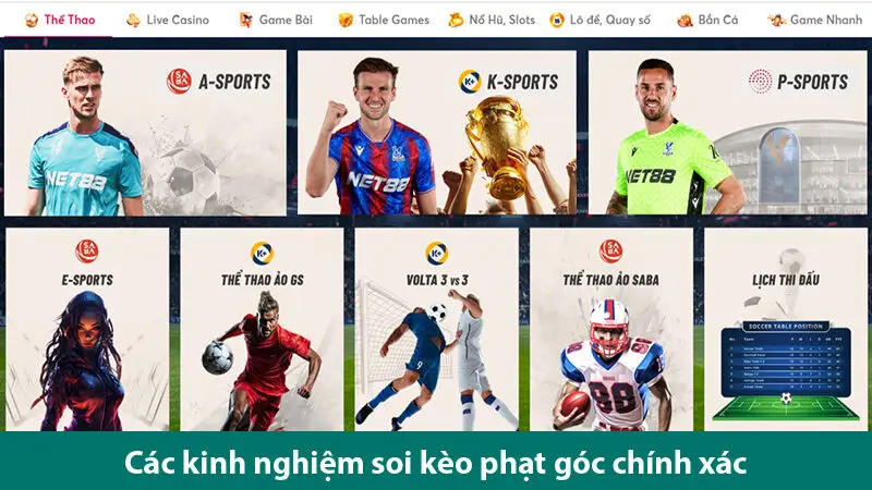 Kinh nghiệm chơi kèo phạt góc hiệp 1 giúp bạn lấy tiền nhà cái